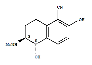 反式-(9ci)-5,6,7,8-四氢-2,5-二羟基-6-(甲基氨基)-1-萘甲腈结构式_770653-44-6结构式