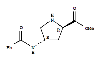 (4s)-rel-(9ci)-4-(苯甲酰基氨基)-D-脯氨酸甲酯结构式_771468-17-8结构式