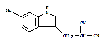 (9ci)-[(6-甲基-1H-吲哚-3-基)甲基]-丙二腈结构式_771526-85-3结构式