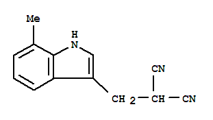 (9ci)-[(7-甲基-1H-吲哚-3-基)甲基]-丙二腈结构式_771526-87-5结构式