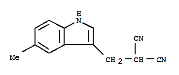 (9ci)-[(5-甲基-1H-吲哚-3-基)甲基]-丙二腈结构式_771547-80-9结构式