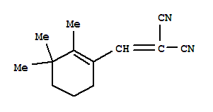 (9ci)-[(2,3,3-三甲基-1-环己烯-1-基)亚甲基]-丙二腈结构式_771575-86-1结构式