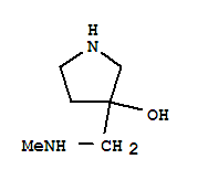 (9ci)-3-[(甲基氨基)甲基]-3-吡咯烷醇结构式_772304-37-7结构式