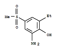 (9CI)-2-氨基-6-乙基-4-(甲基磺酰基)-苯酚结构式_774137-00-7结构式