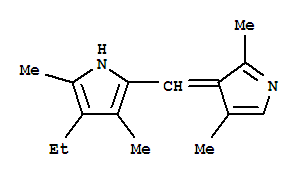 (9ci)-2-[(2,4-二甲基-3H-吡咯-3-基)甲基]-4-乙基-3,5-二甲基-1H-吡咯结构式_774171-69-6结构式