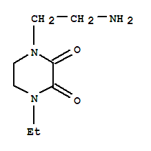 (9ci)-1-(2-氨基乙基)-4-乙基-2,3-哌嗪二酮结构式_77439-70-4结构式