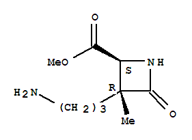 (2r,3s)-rel-(9ci)-3-(3-氨基丙基)-3-甲基-4-氧代-2-氮杂丁烷羧酸甲酯结构式_774525-13-2结构式