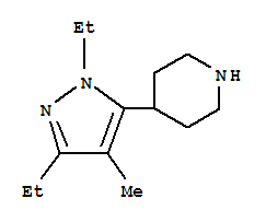 Piperidine, 4-(1,3-diethyl-4-methyl-1h-pyrazol-5-yl)-(9ci) Structure,774527-66-1Structure