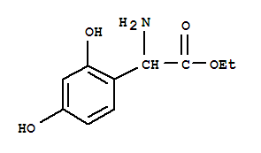 Benzeneacetic acid, alpha-amino-2,4-dihydroxy-, ethyl ester (9ci) Structure,775222-81-6Structure