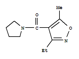 Pyrrolidine, 1-[(3-ethyl-5-methyl-4-isoxazolyl)carbonyl]-(9ci) Structure,775299-69-9Structure