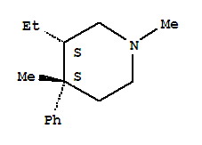 顺式-(9ci)-3-乙基-1,4-二甲基-4-苯基哌啶结构式_775523-26-7结构式