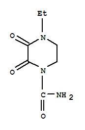 (9ci)-4-乙基-2,3-二氧代-1-哌嗪羧酰胺结构式_77579-88-5结构式