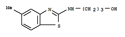 (9ci)-3-[(5-甲基-2-苯并噻唑)氨基]-1-丙醇结构式_77595-12-1结构式