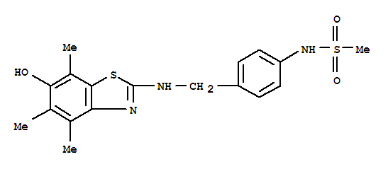 Methanesulfonamide, n-[4-[[(6-hydroxy-4,5,7-trimethyl-2-benzothiazolyl)amino]methyl]phenyl]- Structure,776258-36-7Structure