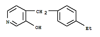 (9ci)-4-[(4-乙基苯基)甲基]-3-羟基吡啶结构式_776317-35-2结构式