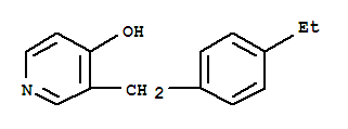 (9ci)-3-[(4-乙基苯基)甲基]-4-羟基吡啶结构式_776317-61-4结构式