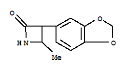 (9ci)-3-(1,3-苯并二氧杂环戊烯l-5-基)-4-甲基-2-氮杂啶酮结构式_777885-29-7结构式