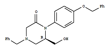 (R)-1-(4-苄氧基苯基)-4-苄基-6-羟基甲基-2-哌嗪酮结构式_777934-42-6结构式