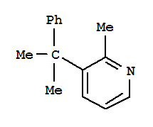 (9CI)-2-甲基-3-(1-甲基-1-苯基乙基)-吡啶结构式_780801-44-7结构式