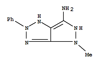 (9ci)-1,2,4,5-四氢-4-甲基-2-苯基-吡唑并[3,4-d]-1,2,3-噻唑-6-胺结构式_780814-77-9结构式