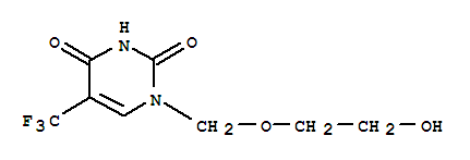 1-(2-Hydroxy-ethoxymethyl)-5-trifluoromethyl-1h-pyrimidine-2,4-dione Structure,78097-09-3Structure