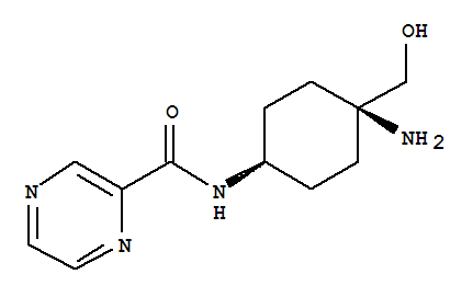 Pyrazinecarboxamide, n-[cis-4-amino-4-(hydroxymethyl)cyclohexyl]-(9ci) Structure,781607-51-0Structure