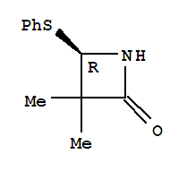 (4r)-(9ci)-3,3-二甲基-4-(苯基硫代)-2-氮杂啶酮结构式_782496-99-5结构式