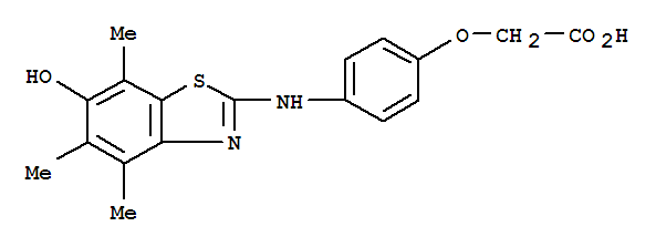 Acetic acid, [4-[(6-hydroxy-4,5,7-trimethyl-2-benzothiazolyl)amino]phenoxy]-(9ci) Structure,783268-37-1Structure