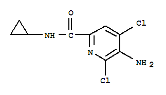 (9ci)-5-氨基-4,6-二氯-n-环丙基-2-吡啶羧酰胺结构式_784143-94-8结构式