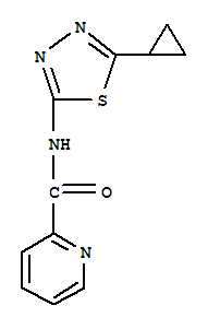 (9ci)-n-(5-环丙基-1,3,4-噻二唑-2-基)-2-吡啶羧酰胺结构式_784166-15-0结构式