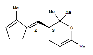 (3s)-(9ci)-3,4-二氢-2,2,6-三甲基-3-[(e)-(2-甲基-2-环戊烯-1-基)甲基]-2H-吡喃结构式_784201-52-1结构式