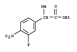 2-(3-Fluoro-4-nitro-phenyl)-propionic acid ethyl ester Structure,78543-07-4Structure