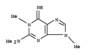 1H-purin-2-amine,6,9-dihydro-6-imino-n,n,1,9-tetramethyl-(9ci) Structure,785716-00-9Structure