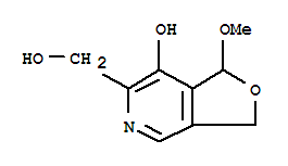 (9ci)-1,3-二氢-7-羟基-1-甲氧基-呋喃并[3,4-c]吡啶-6-甲醇结构式_785716-50-9结构式