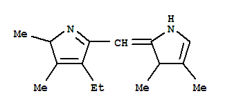 (9ci)-2-[(4-乙基-2,3-二甲基-2H-吡咯-5-基)亚甲基]-2,3-二氢-3,4-二甲基-1H-吡咯结构式_785733-60-0结构式