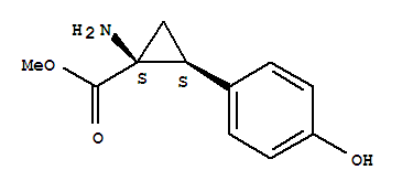 顺式-(9ci)-1-氨基-2-(4-羟基苯基)-环丙烷羧酸甲酯结构式_786603-03-0结构式