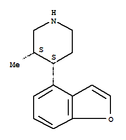 (3r,4r)-rel-(9ci)-4-(4-苯并呋喃)-3-甲基哌啶结构式_790648-71-4结构式