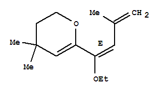 (9ci)-6-[(1e)-1-乙氧基-3-甲基-1,3-丁二烯基]-3,4-二氢-4,4-二甲基-2H-吡喃结构式_790662-04-3结构式