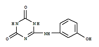 (9ci)-6-[(3-羟基苯基)氨基]-1,3,5-三嗪-2,4(1h,3h)-二酮结构式_791001-11-1结构式