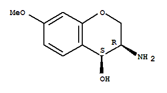 2H-1-benzopyran-4-ol,3-amino-3,4-dihydro-7-methoxy-,cis-(9ci) Structure,791004-55-2Structure