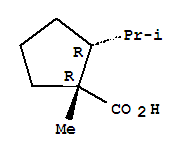 顺式-(9ci)-1-甲基-2-(1-甲基乙基)-环戊烷羧酸结构式_791534-28-6结构式