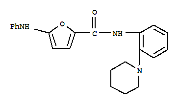 5-(苯基氨基)-n-[2-(1-哌啶基)苯基]-2-呋喃羧酰胺结构式_791587-71-8结构式