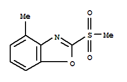 Benzoxazole,4-methyl-2-(methylsulfonyl)-(9ci)Structure,791594-86-0Structure Benzoxazole,4-methyl-2-(methylsulfonyl)-(9ci) Structure,791594-86-0Structure