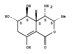 (9ci)-4-氨基-3,4,4a,5,6,7-六氢-5,6,8-三羟基-3-甲基-,(3alpha,4alpha,4abta,5bta,6alpha)-1H-2-苯并吡喃-1-酮结构式_791740-94-8结构式