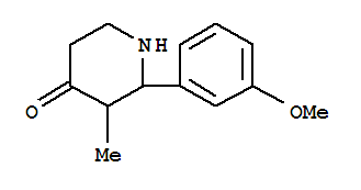 (9ci)-2-(3-甲氧基苯基)-3-甲基-4-哌啶酮结构式_792952-03-5结构式