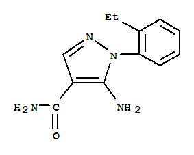 (9ci)-5-氨基-1-(2-乙基苯基)-1H-吡唑-4-羧酰胺结构式_792953-12-9结构式