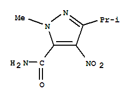 (9ci)-1-甲基-3-(1-甲基乙基)-4-硝基-1H-吡唑-5-羧酰胺结构式_792969-85-8结构式