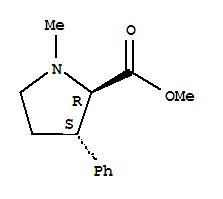 反式-(9ci)-1-甲基-3-苯基-脯氨酸甲酯结构式_793608-36-3结构式