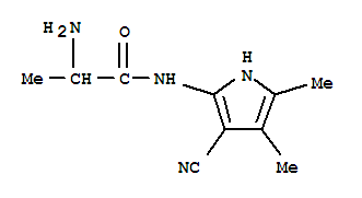 (9CI)-2-氨基-N-(3-氰基-4,5-二甲基-1H-吡咯-2-基)-丙酰胺结构式_793619-30-4结构式