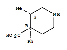 反式-(9ci)-3-甲基-4-苯基-4-哌啶羧酸结构式_793621-70-2结构式